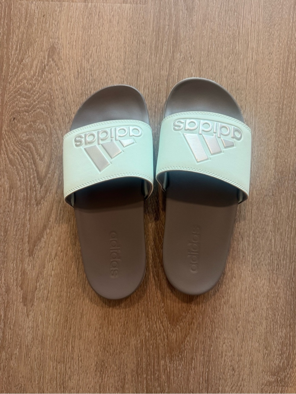 adidas Light Mint Green Slide Sandals